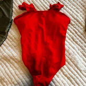 SHEIN RED ONE PIECE SWIM
